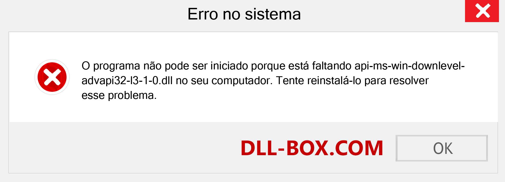 Arquivo api-ms-win-downlevel-advapi32-l3-1-0.dll ausente ?. Download para Windows 7, 8, 10 - Correção de erro ausente api-ms-win-downlevel-advapi32-l3-1-0 dll no Windows, fotos, imagens